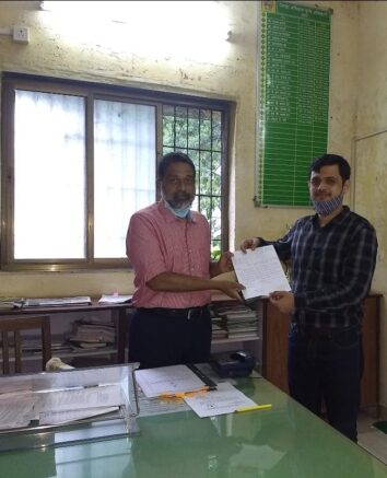 ठाणे जिल्हा अधीक्षक कृषी अधिकारी यांना निवेदन दिले तेव्हाचे क्षण